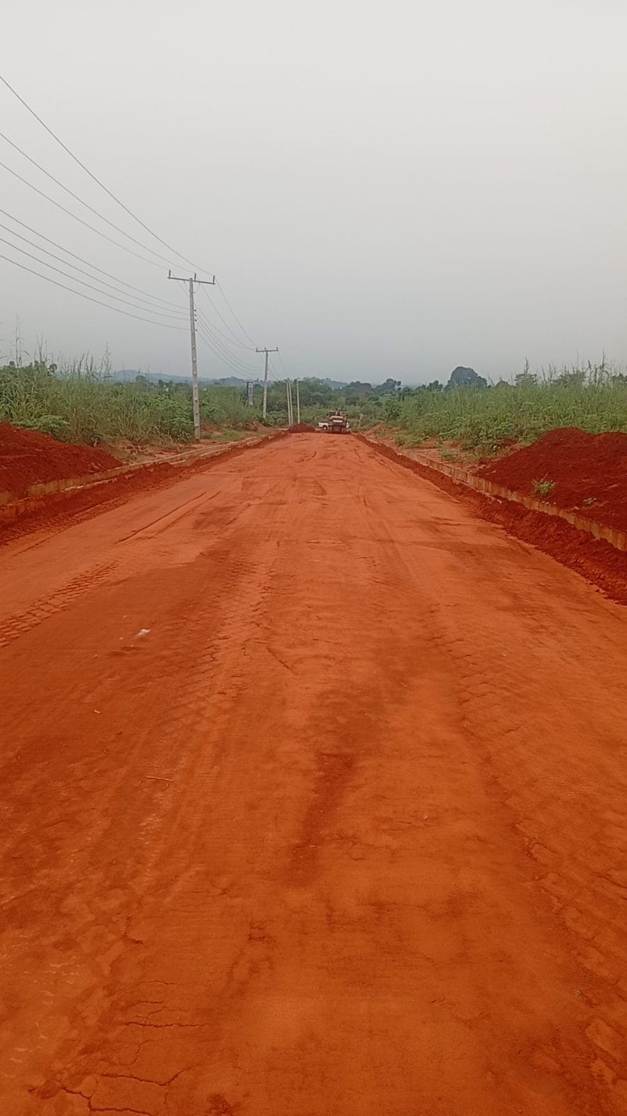 Latest site photograph of Construction of access road leading to Seraphic Home Foundation Umueri