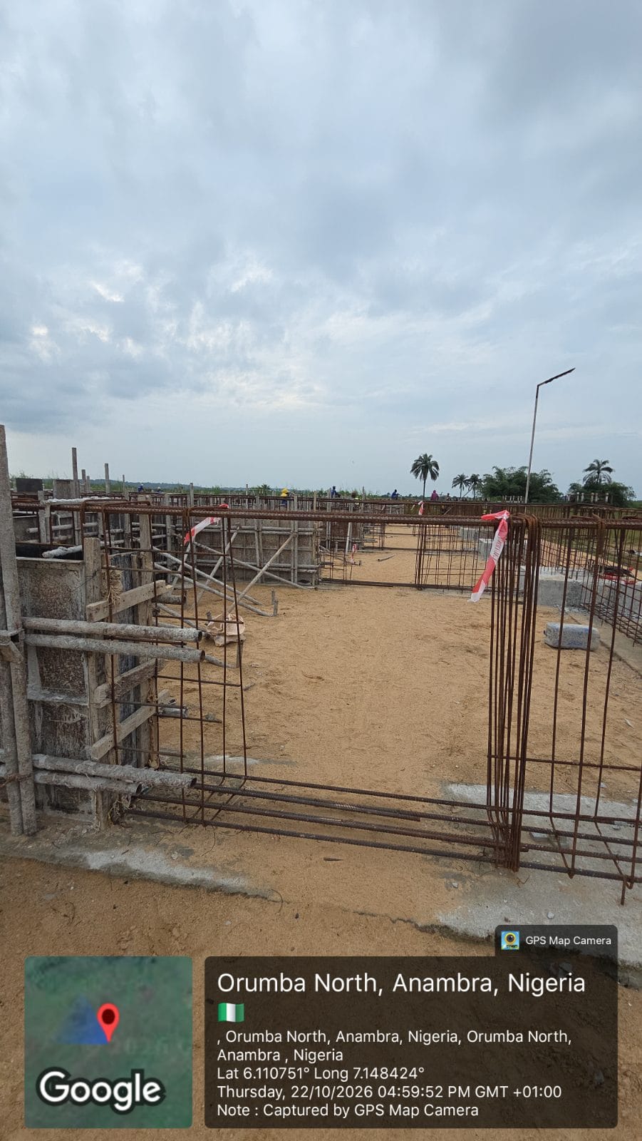 Latest site photograph of Lot2: construction of airport terminal building in the development of phase one component at the Anambra Aerotropolis