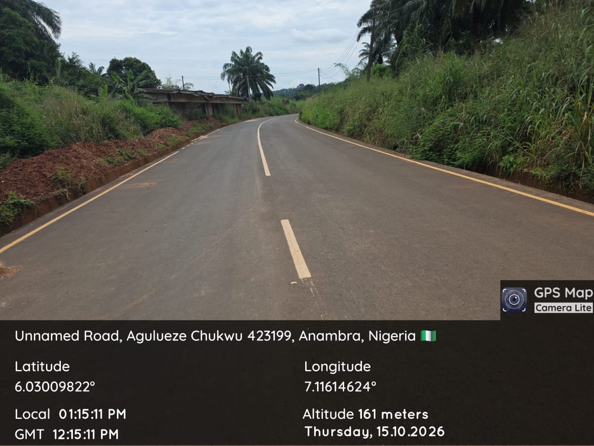 Latest site photograph of Construction of Pal juction - Oko- Ogboji road