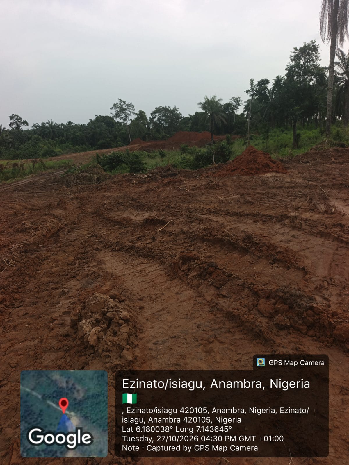 Latest site photograph of Construction and dualization of the Aerotropolis 10.725km road from airport junction to Isiagu (lot 2 of the access road to the Anambra Aerotropolis) with 2 nr bridges