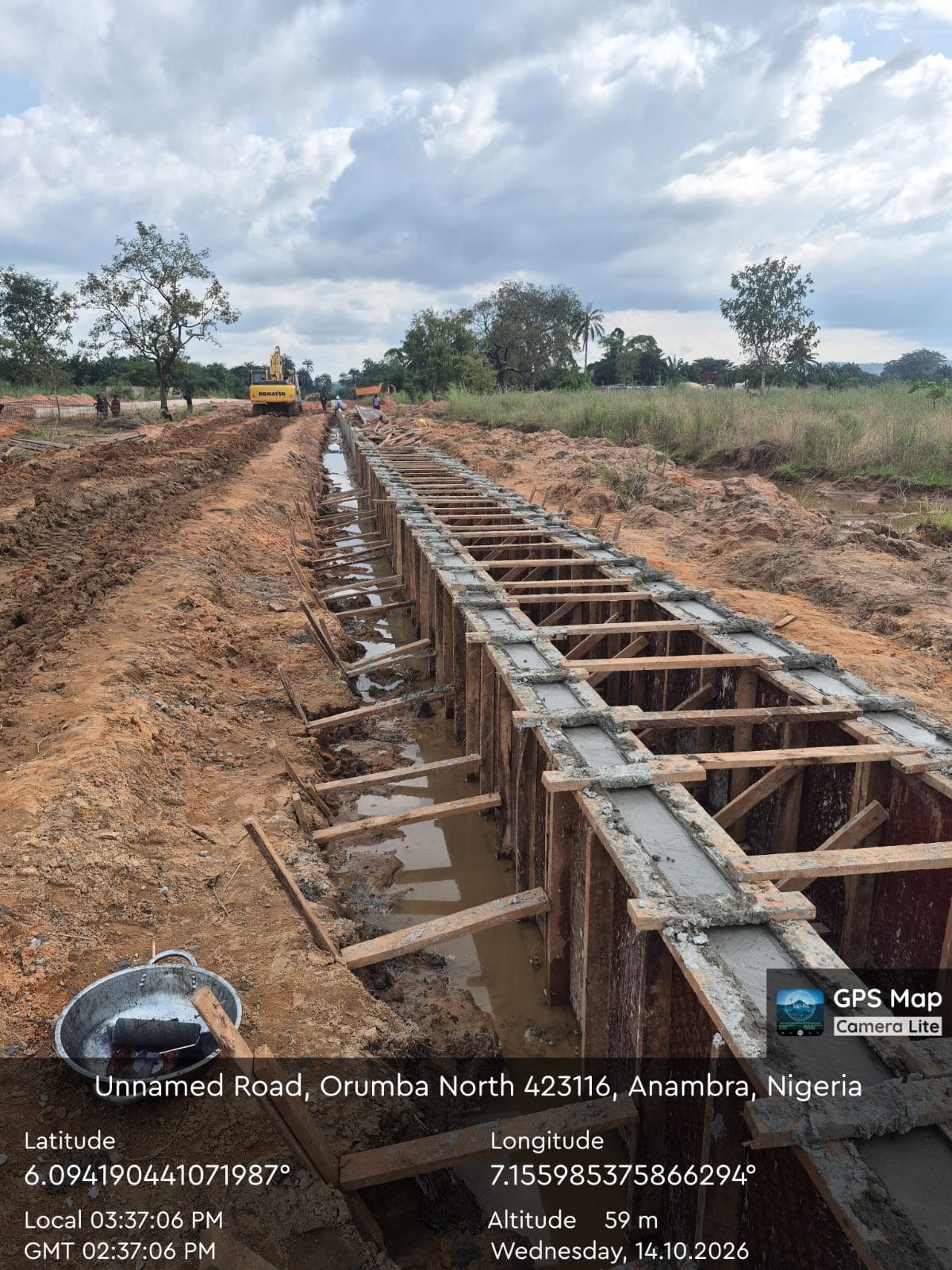 Site photo, 14 Oct 2026