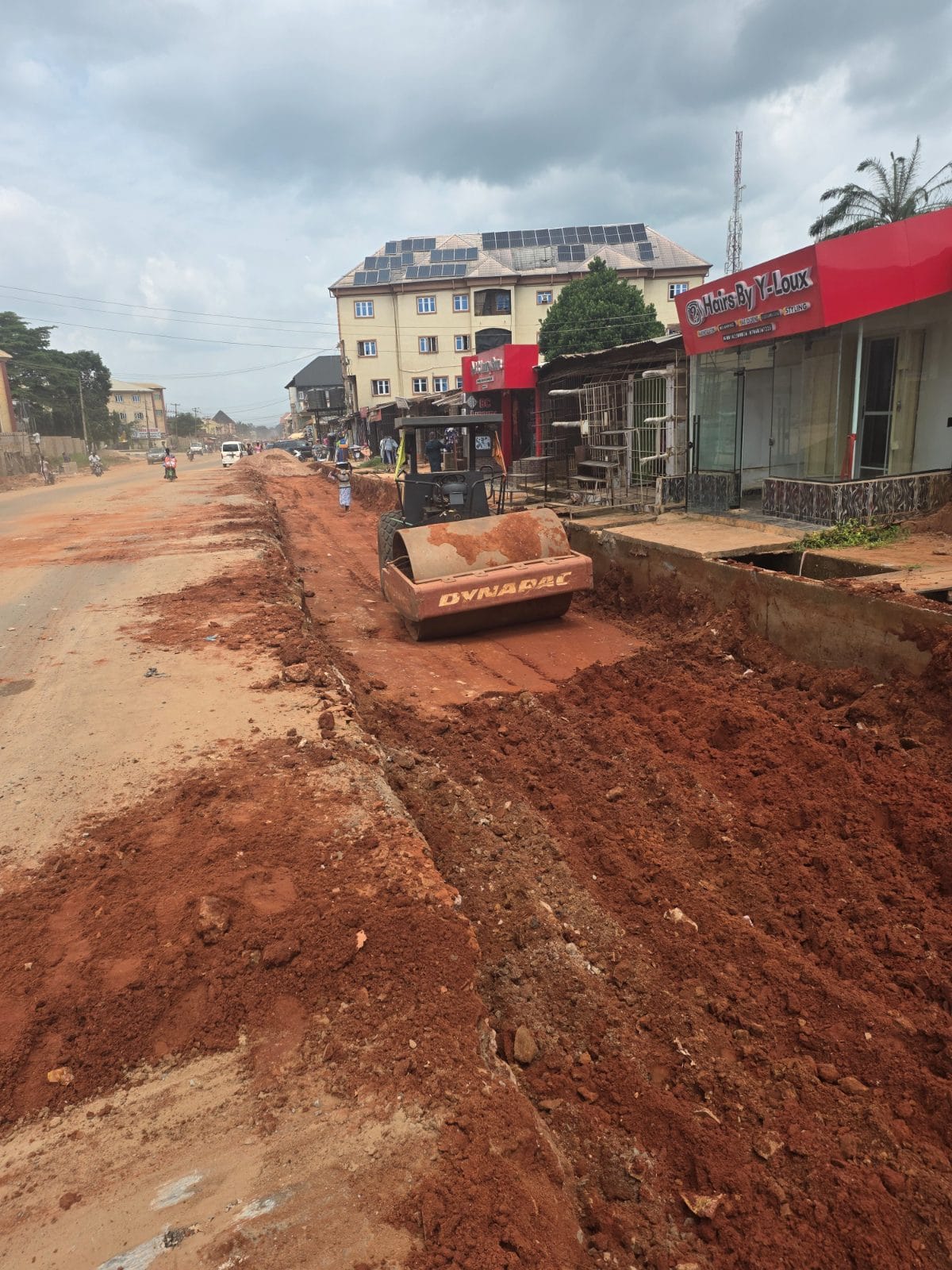 Latest site photograph of Construction & dualization of Ekwulobia - Ufuma road wth a bridge